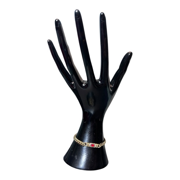 **NIB** Raena Stones (Cadena) Bella Bracelet - Gold/Red - Picture 9 of 10